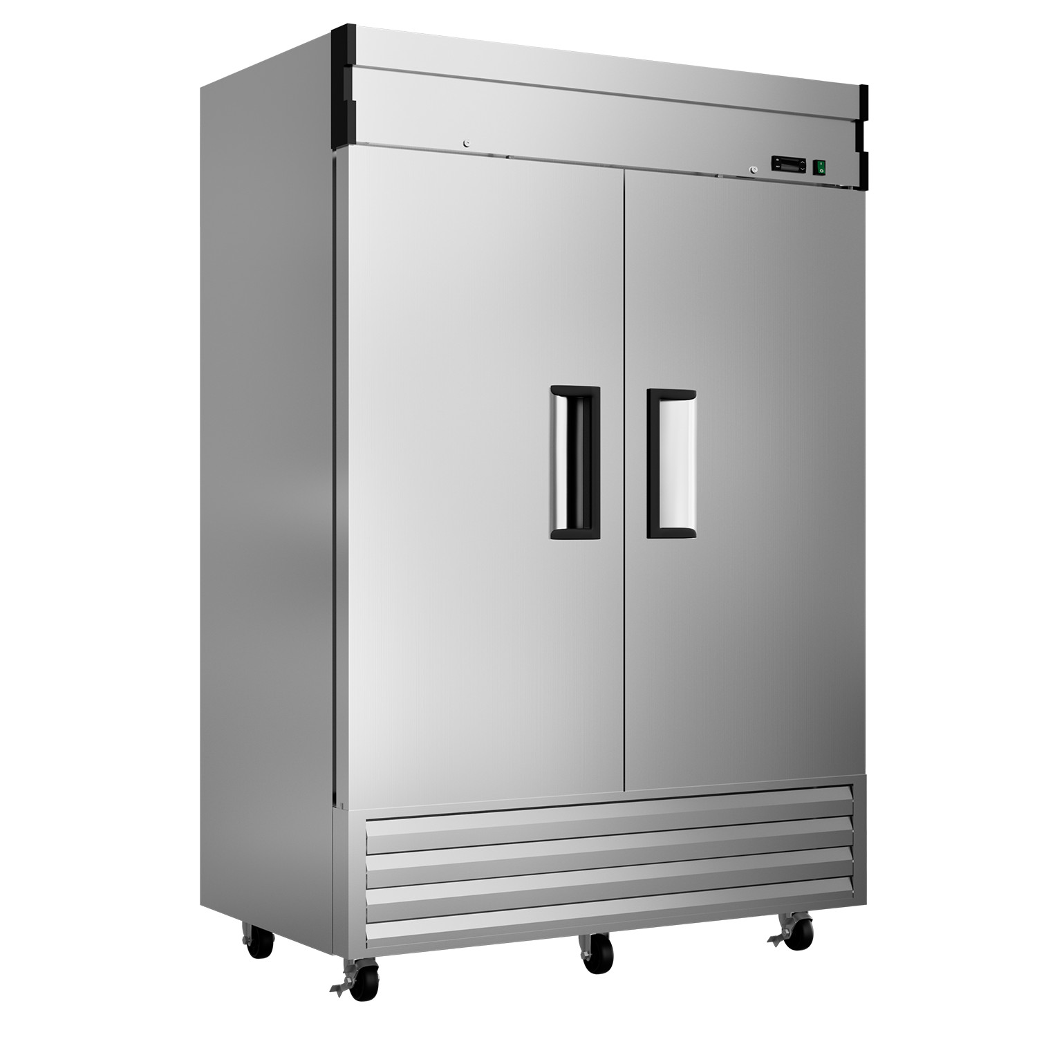 54" Commercial Reach In Freezer Stainless Steel 2 Solid Door 49 Cu.ft Restaurant