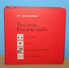 Motorola Two-Way Portable Radio Manual Binder 2000 2002 Part Numbers Accessories