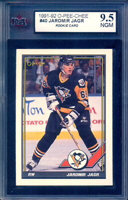 1991 OPC o-pee-chee#40 JAROMIR JAGR ROOKIE Graded KSA 9.5 N-GEM