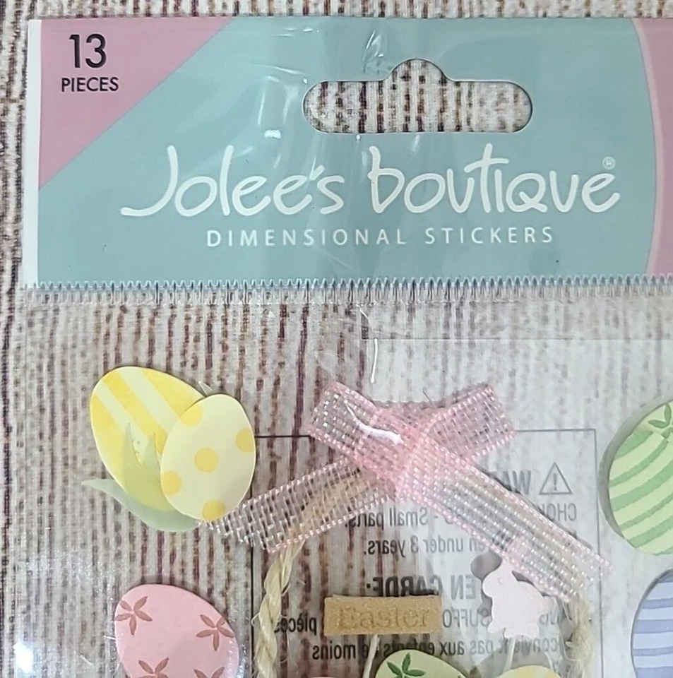 Jolee's Boutique Dimensional Easter Stickers Pink Green Crafts Scrapbooking New - Image 3 of 4