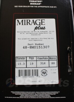 MERCURY MERCRUISER NEUF OEM Noir Max Hélice 16x16 48-16440A45 Rh Ouvert