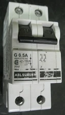 ABL Sursum  2GU 0.5 Amp Circuit Breaker 2 Pole