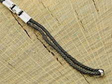 Triumph Vintage NOS Unused Stainless & Nylon Watch Band Loop End Butterfly Clasp