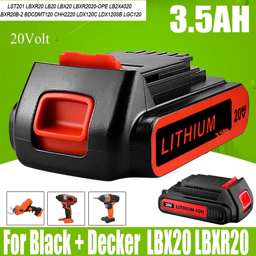 Black & Decker 20V MAX Lithium Battery LBXR20 3.5Ah Li-Ion Power Tool Replacement