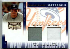 NICK JOHNSON 2005 PRIME PATCHES ML MATERIALS DUAL GAME USED JERSEYS#/150