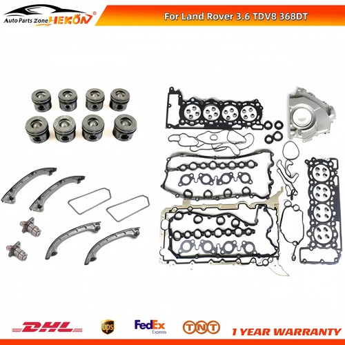 Jeu de joints de culasse jeu de pistons chaîne de distribution pour Land Rover 3.6 TDV8 368DT