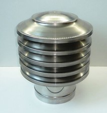 CHIMNEY COWL Stainless Steel Rain Cap Anti Down Draught INOX to fit 80 to 300 mm