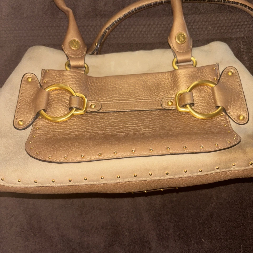 Bolso de hombro Cole Haan Stephanie de cuero/gamuza marrón Foto 2 de 4