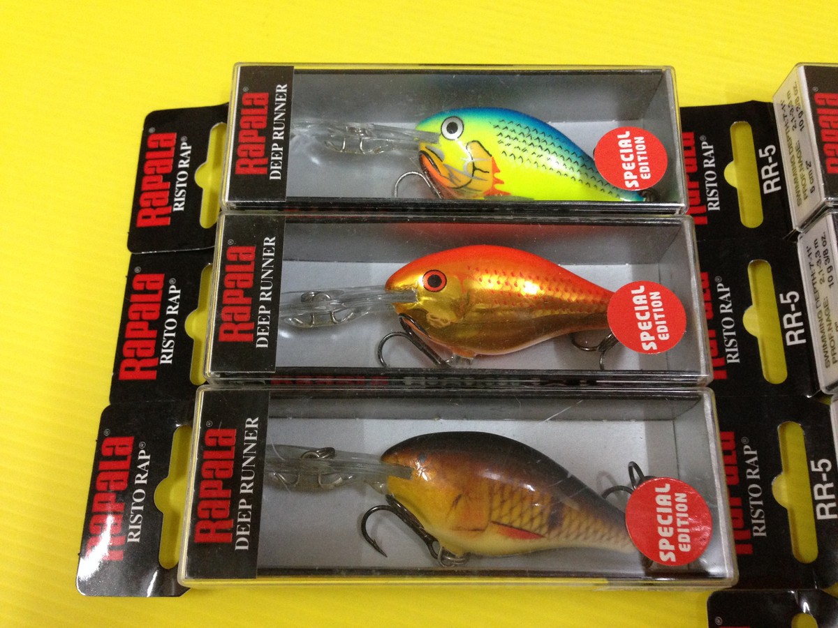 Rapala Risto Rap 5点セット Lot A of Seven Special Edition Rapala Risto Rap RR-5 in 7 Colors
