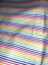Andover Fabrics Rainbow Thin Stripe Sprinkles Multicolor Fabric Sold by the Yard