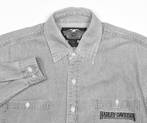 HARLEY-DAVIDSON Shirt M in Faded Sky 