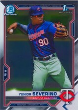 Yunior Severino 2021 Bowman Chrome 1st Prospect Card #BCP-140 MIN Twins Rookie
