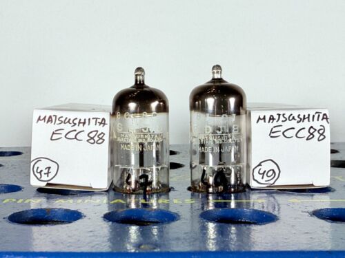 Matched Pair Matsushita ECC88 6DJ8 Tested Like NOS Balanced Tube