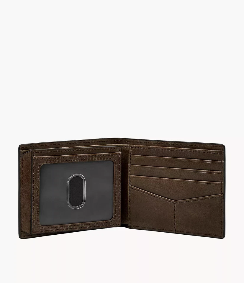 Cartera Fossil Derrick RFID plegable con identificación abatible caqui oscuro ML3681147 para hombre Foto 2 de 4