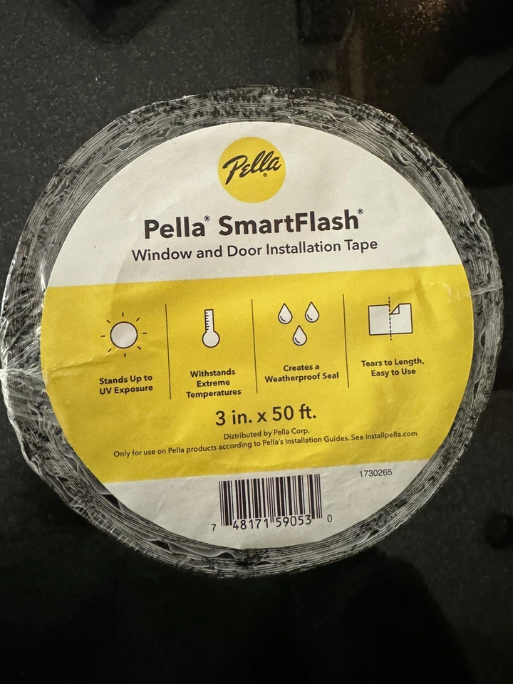 3" x 50' Pella Smart Flash Window & Door Installation Flashing Tape New
