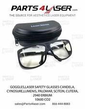 GOGGLES, LASER SAFETY GLASSES CO2 LASER CANDELA CYNOSURE