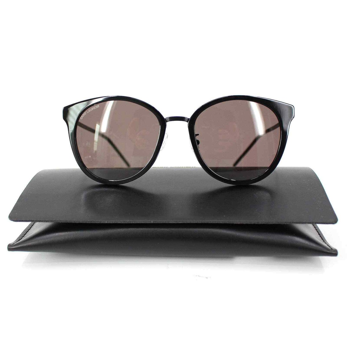 Saint Laurent Black Slim Lightweight Cat-Eye Sunglasses NEW Full Rim YSL Saint Laurent Black Slim Lightweight Cat-Eye Sunglasses NEW  main image 2