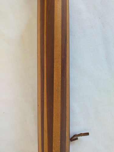 Turned Multicolor Striped Hardwood Wood Rolling Pin 15.5 inch Long Dark & Light - Picture 5 of 9