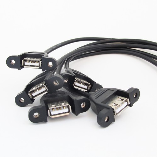 1pc 50cm USB Female to Printer Scanner B Male Cable Cord Screw Lock Hole Mount - 第 5/5 張圖片