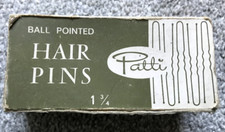 VTG Hair Pins Patti Silver Ball Point 1.75 Inches Made in France Open Box