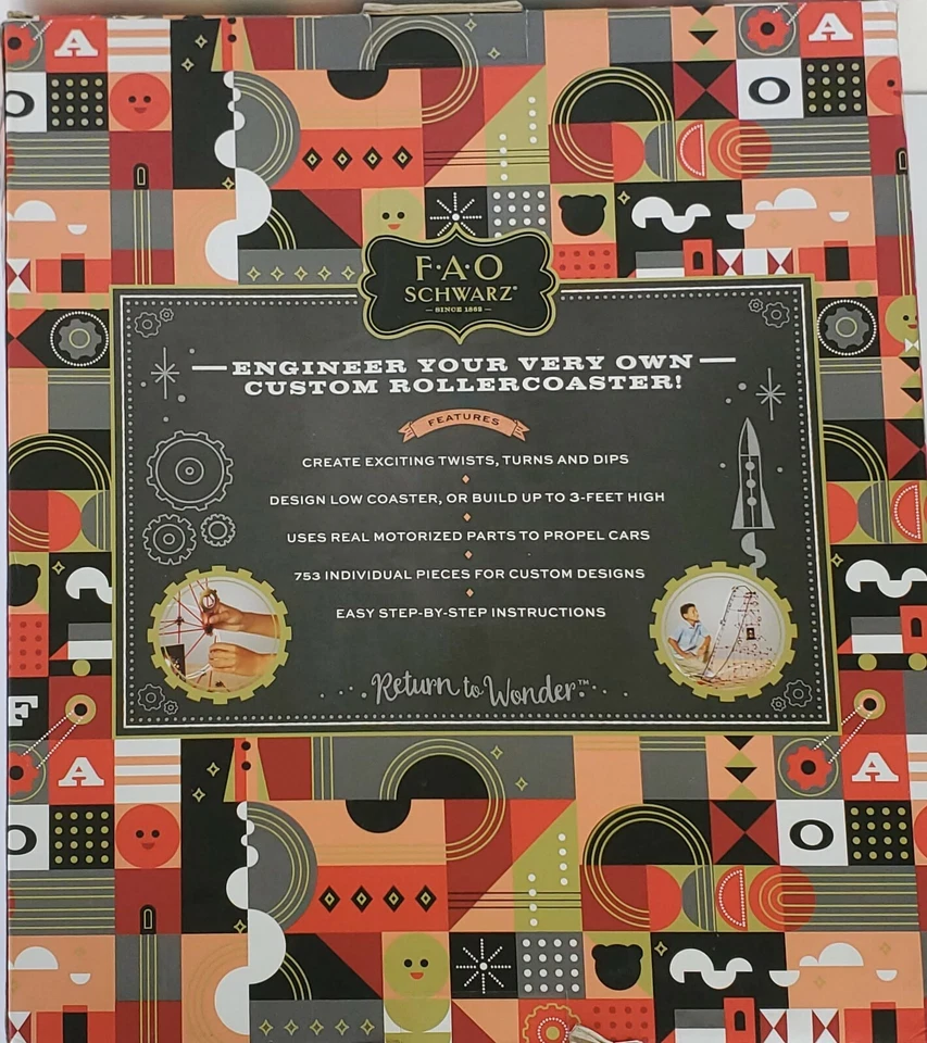 FAO Schwarz Build-A-Roller Coaster 753-piece Set New in Box - Image 2 of 4