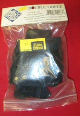 NEW Double Triple Black Ankle Holster #133 ~ Most Small Pocket Autos
