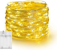 Fairy Lights Battery Operated, 20 FT 60 LED Silver Wire Waterproof Battery Opera
