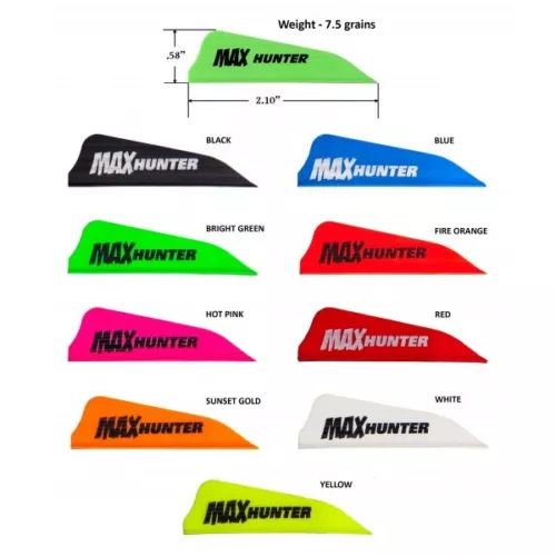 100 AAE Max Hunter 2.1" Vanes CUSTOM! arrow blue red orange green white gold