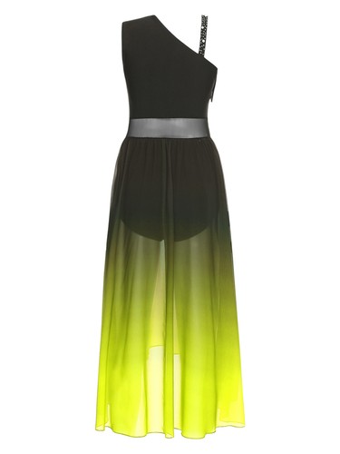 Disfraz de Baile Lírico con Estrás para Mujer Vestido de Leotardo Color Gradiente Prendas de Baile - Imagen 59 de 142