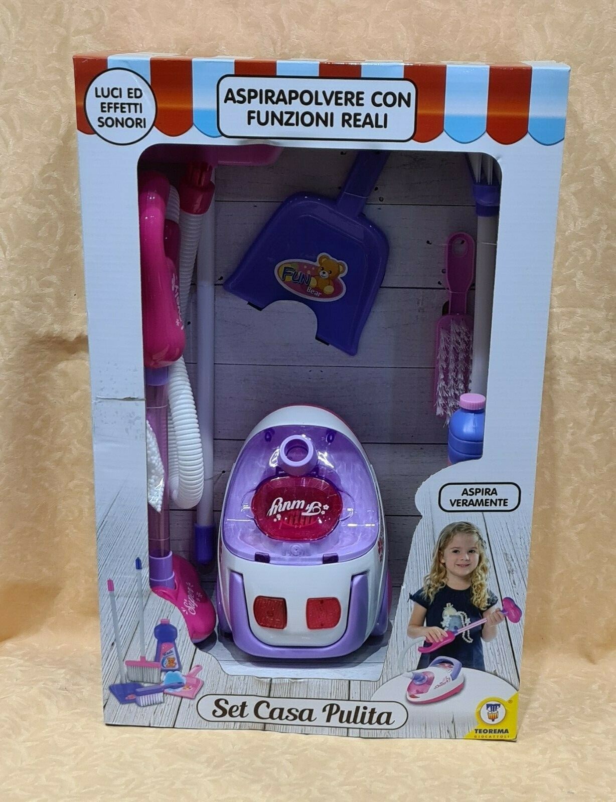 SET PULIZIE CASA PULITA ASPIRAPOLVERE SCOPA SPUGNA PALETTA cod.26633