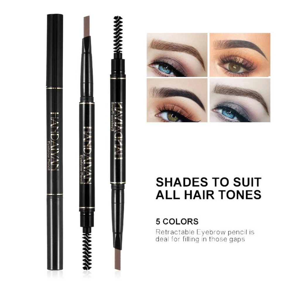 Eyebrow Pencil Waterproof Brow Liner with Brush Make Up Tint Microblading Tattoo - Image 4 of 4