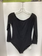 MANGOPOP Off the Shoulder Bodysuit Snap Crotch Long Sleeve Size Medium