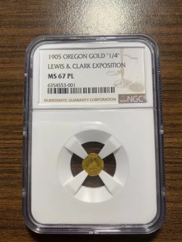 1905 Oregon Gold 1/2 One Half Lewis & Clark Exposition NGC MS 67 Proof Like RARE