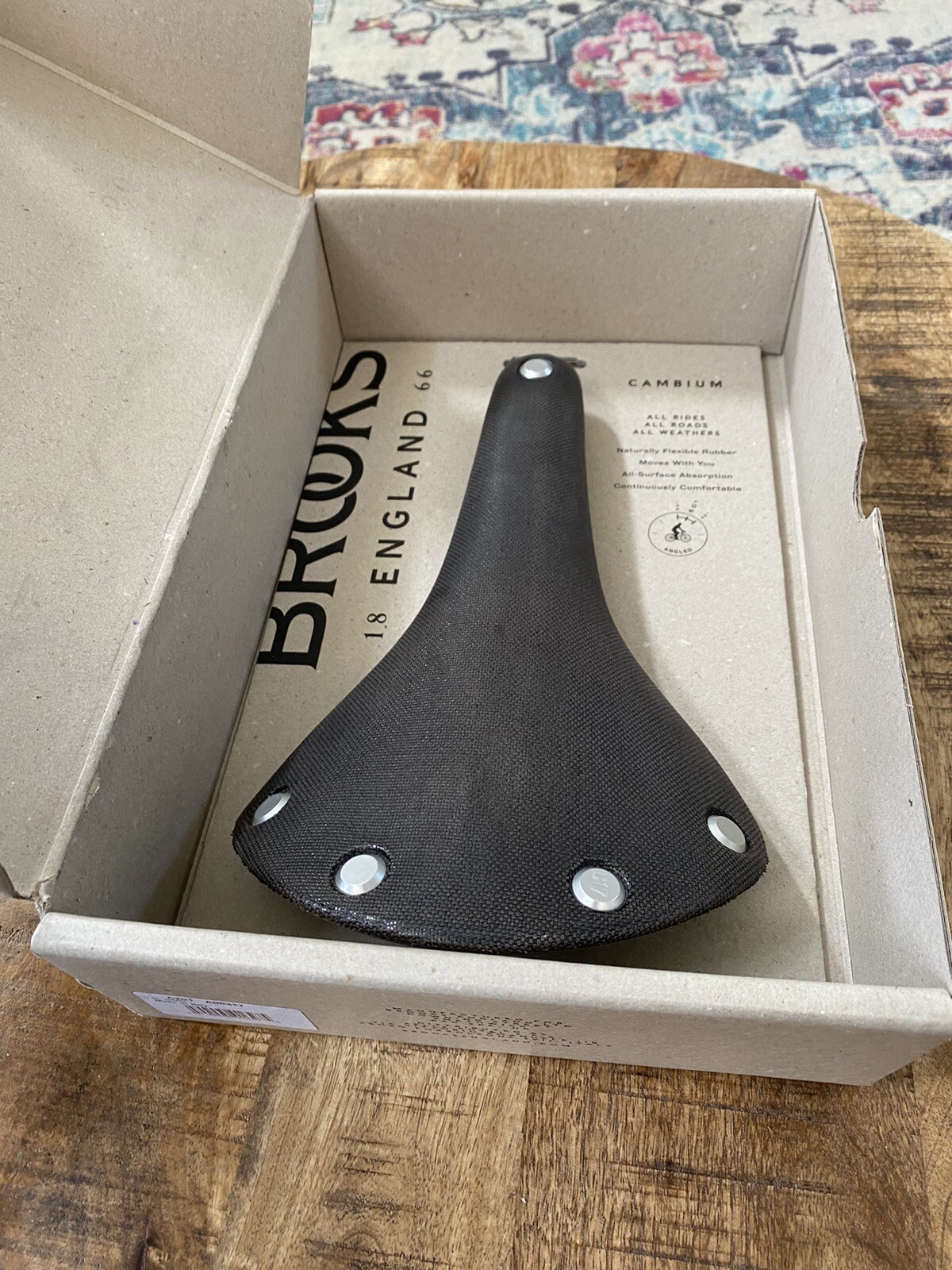 Brooks Cambium C17 All Weather Black Saddle Vulcanized Rubber Seat MTB