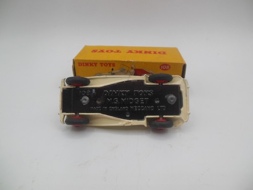 Dinky toys 108 MG Midget in white RN 28 Original & Superb VN Mint - Picture 6 of 12