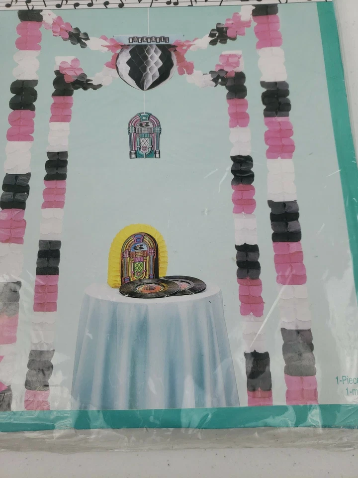 ROCK & ROLL JUKEBOX AÑOS 50 Colgante Fiesta Todo en Uno Fiesta Decoración 20' x 20' 1 pieza Foto 4 de 4