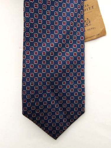 CHARLES TYRWHITT * BRAND NEW * BLUE & RED SILK GEO PATTERN MEN'S TIE RRP £39.95 - Picture 2 of 10