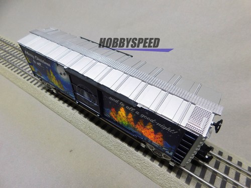 LIONEL THE NIGHT BEFORE CHRISTMAS ILLUMINATED BOXCAR O GAUGE holiday 2228140 NEW - Picture 7 of 8