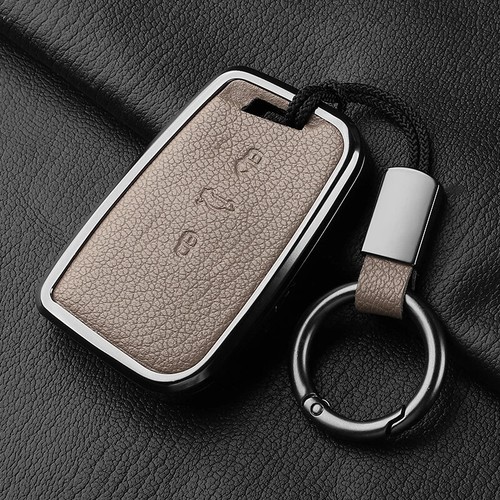 Aluminium Alloy Leather Car Key Case Cover For VW Volkswagen Passat B8 CC Arteon - Picture 21 of 34