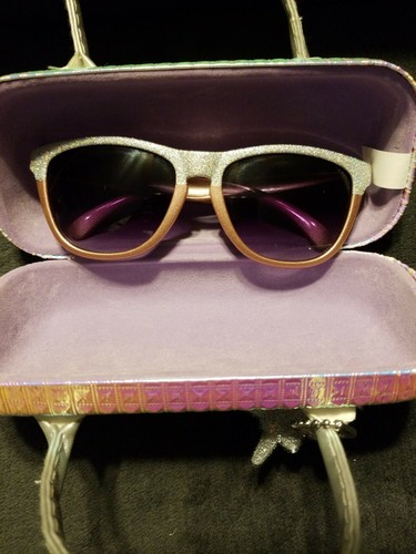 Children's Place Girls Glitter Rainbow Unicorn Sunglasses and Case - Picture 6 of 7