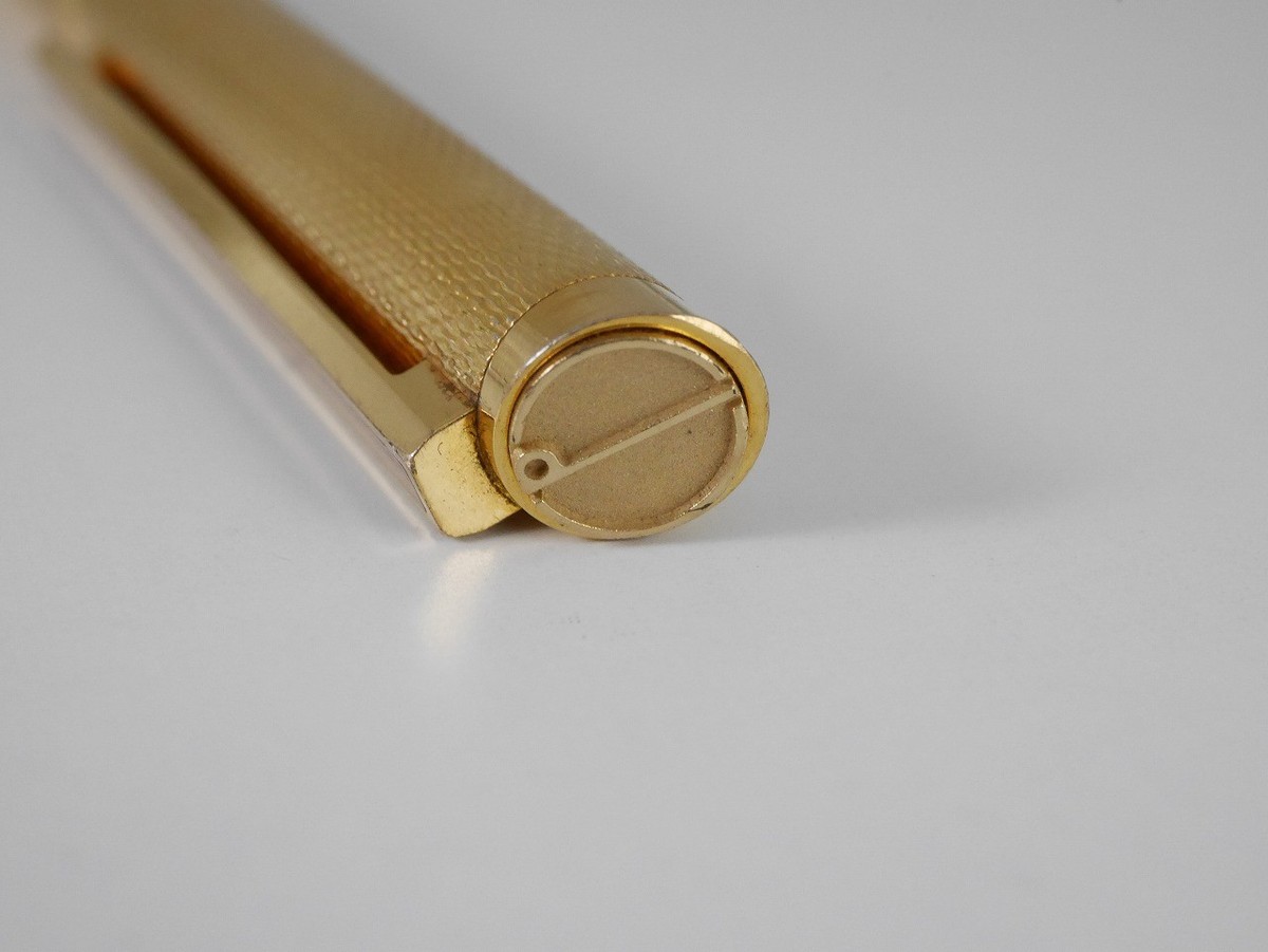 dunhill Gemline Gold Plated Barley Bordeaux Clip Ballpoint Pen (d