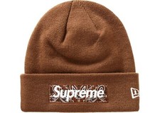 Supreme FW19 New Era Bandana Box Logo Beanie In Brown 100% Authentic! In Hand!