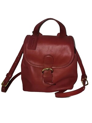 Vintage COACH red leather Backpack Great Condition
