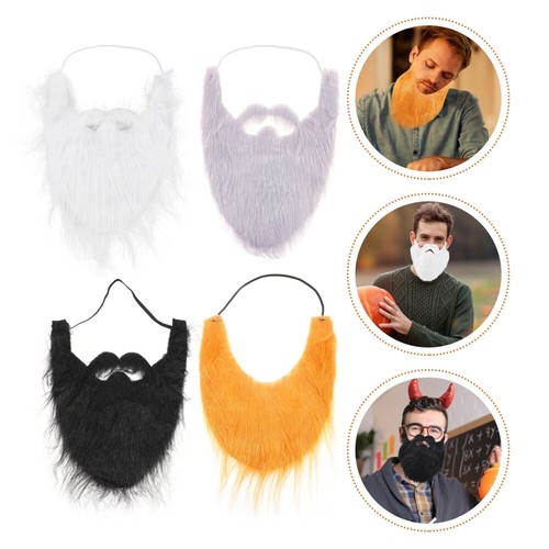 Kit Déguisement Moustaches Et Barbes - 14 Pièces - 7 Styles Différents - Autocollantes - Pour Halloween Et Fêtes Déguisées
