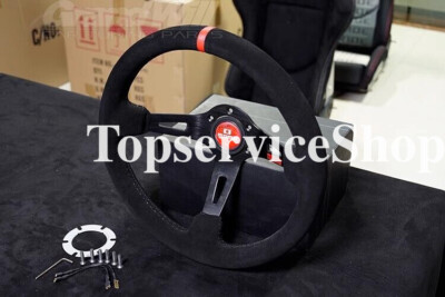 MOMO fullspeed 350mm 14' Suede Leather Deep Cone 90mm RacingSport