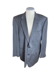 JOS A Bank Blazer L48 Suit Jacket Coat Wool Grey Mens