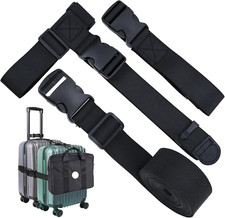 Add a Bag Luggage Strap - Heavy Duty Adjustable Suitcase Belt - Travel Accessory