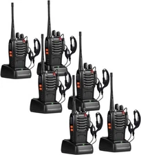 Long Range Walkie Talkie Set Handheld Two Way Radio Recharge Waterproof 6 Pack