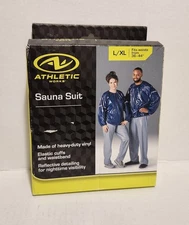 Athletic Works Large Extra Large (L/XL) Blue & Grey Sauna Suit - Waists 36"-44"