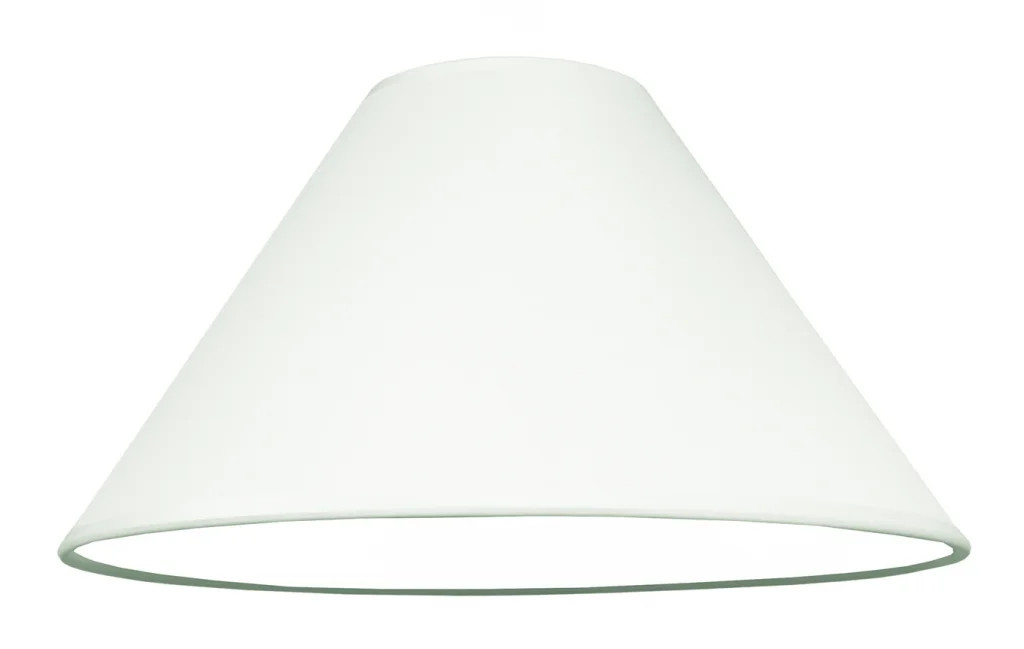 Lampshade White 9"" Tapered Cotton 228mm